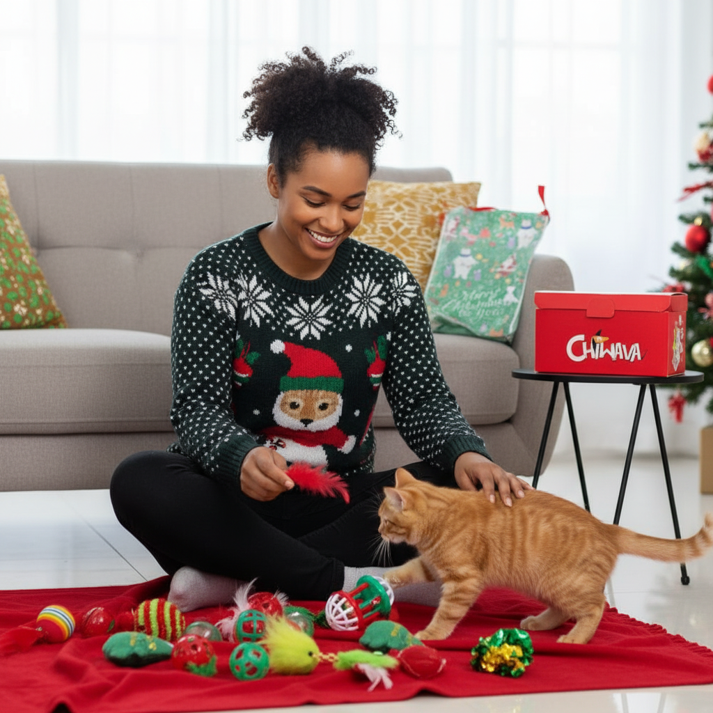 Set Navideño de Juguetes para Gatos Chihuahua