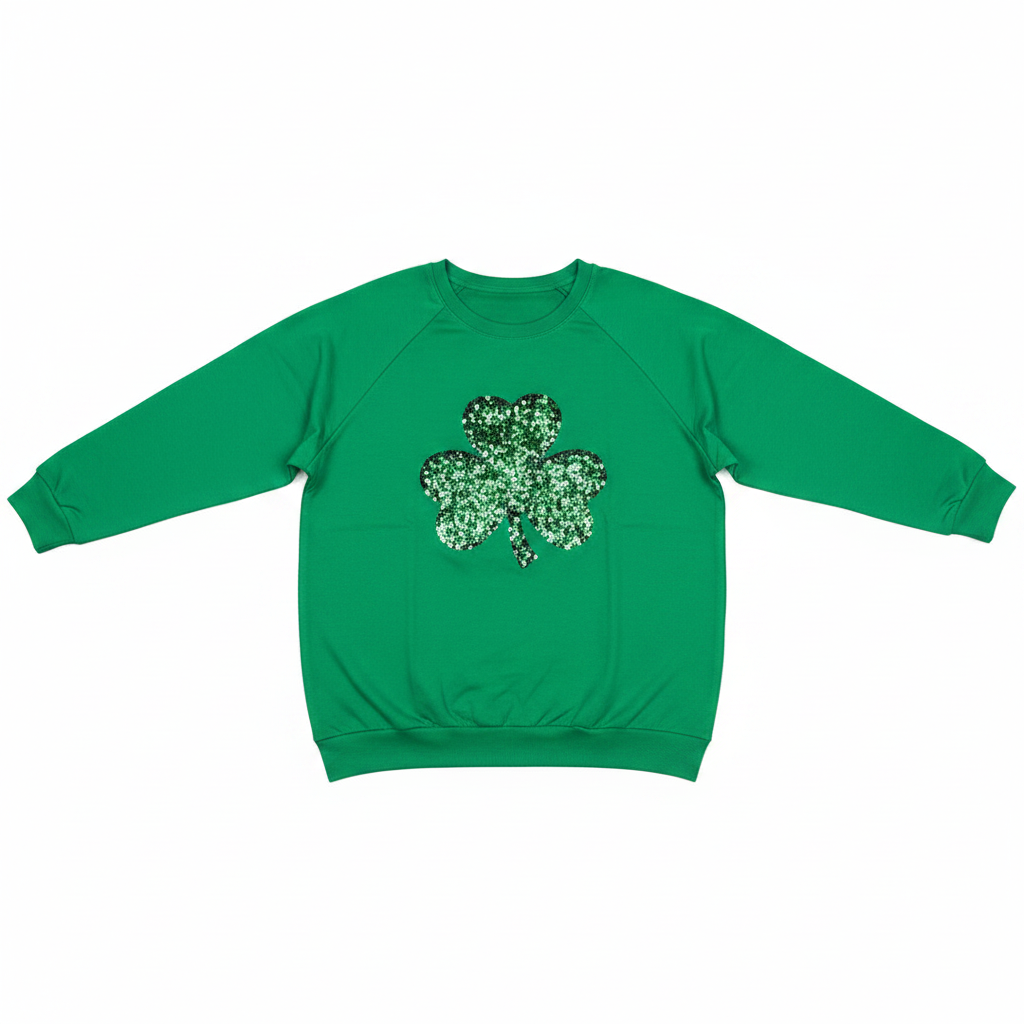 Sudadera Verde Trébol Brillante size xl
