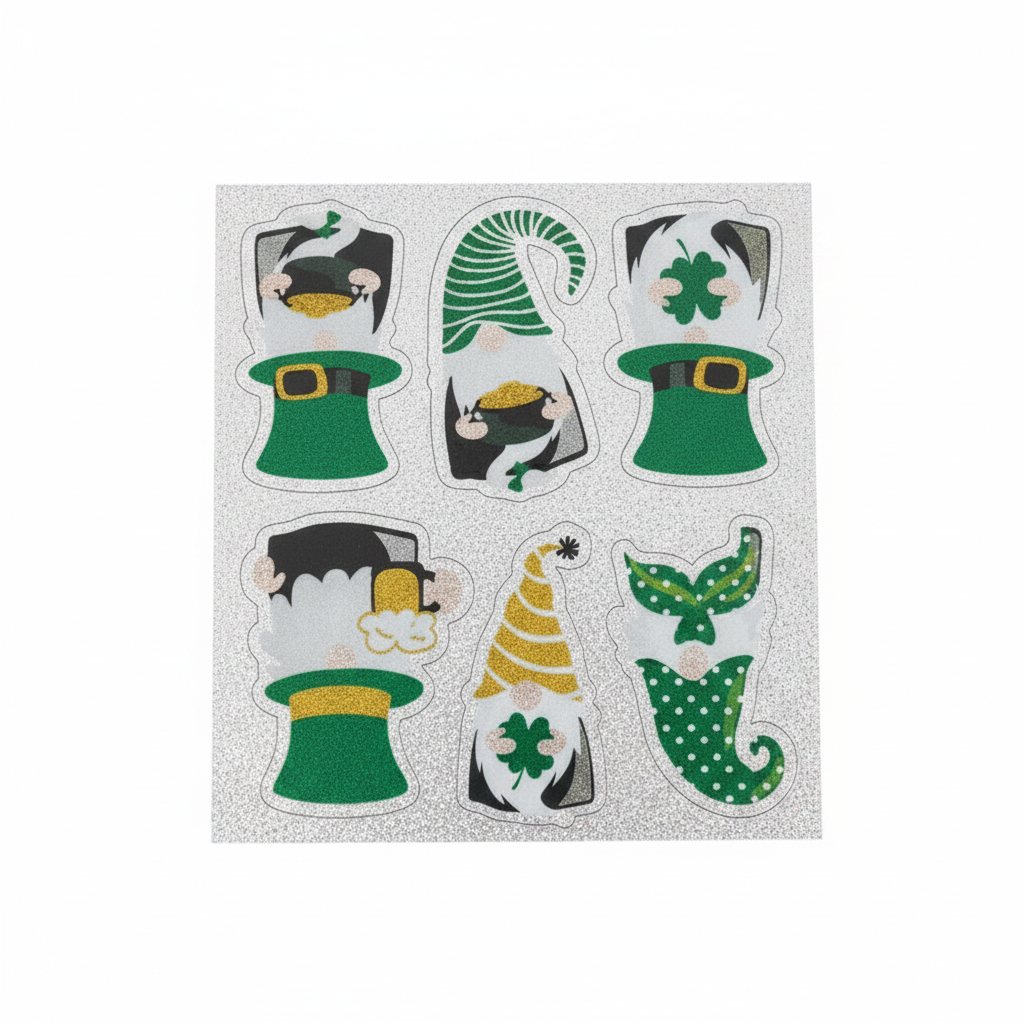Stickers Divertidos de Gnomos para San Patricio