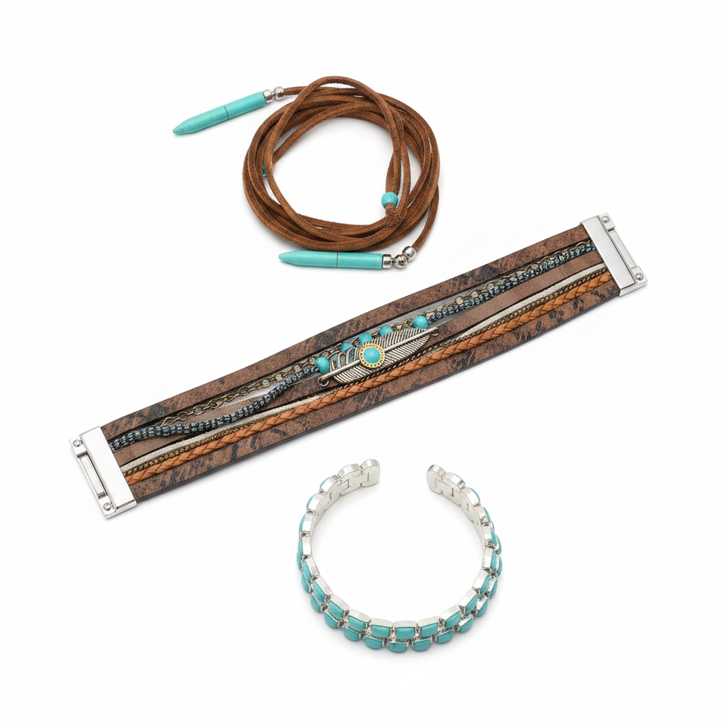 Boho Leather Wrap Bracelets
