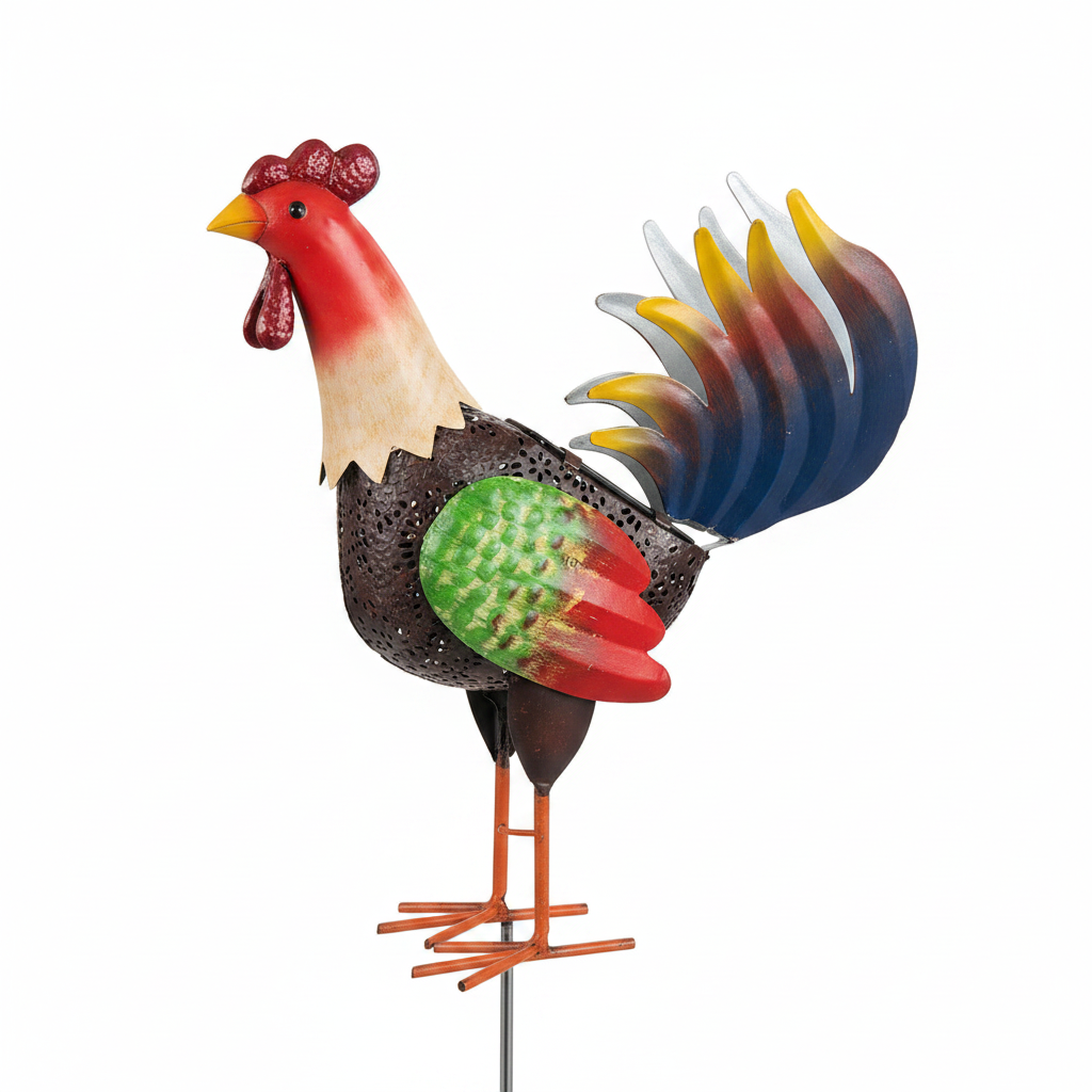 Gallito Solar Decorativo para Jardín