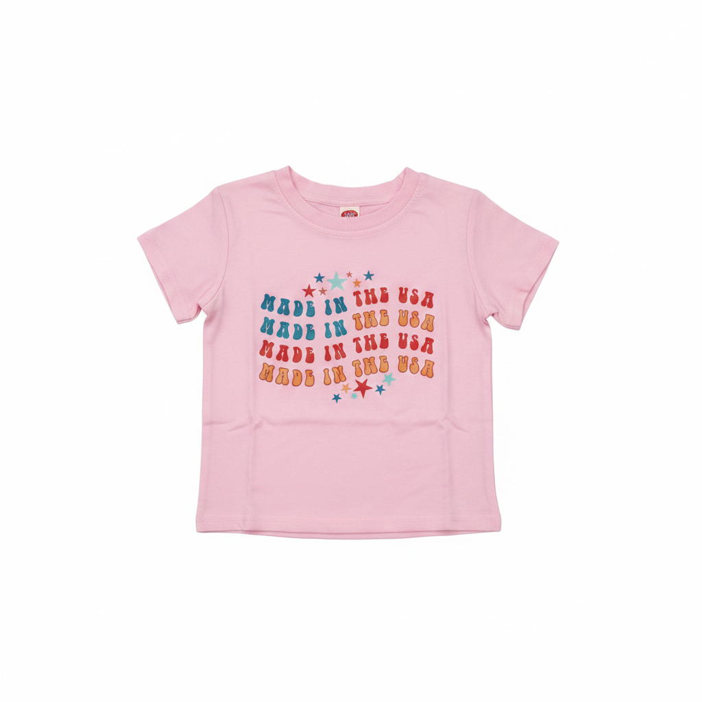 Camiseta Rosada "Made in the USA" TALLA M
