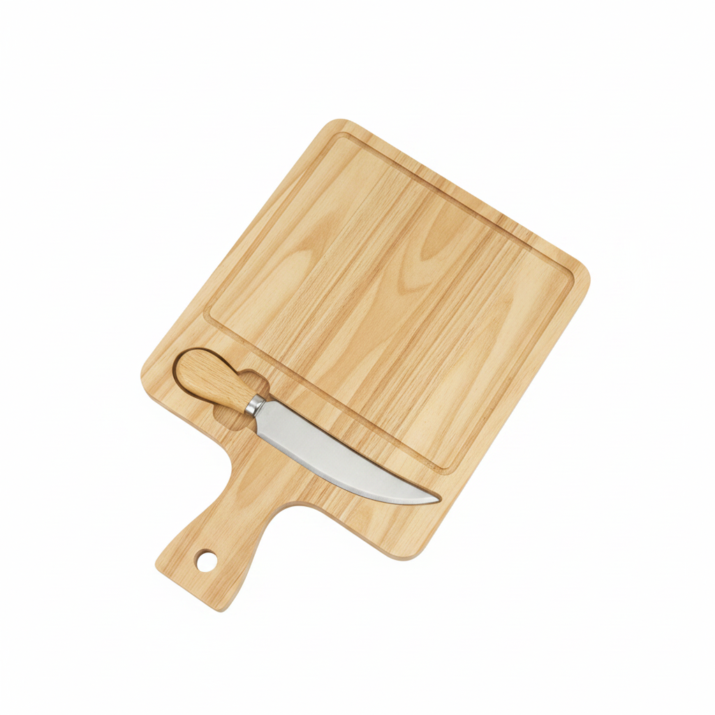 Tabla de Picar Premium para Pizza y Frutas con Cuchillo r