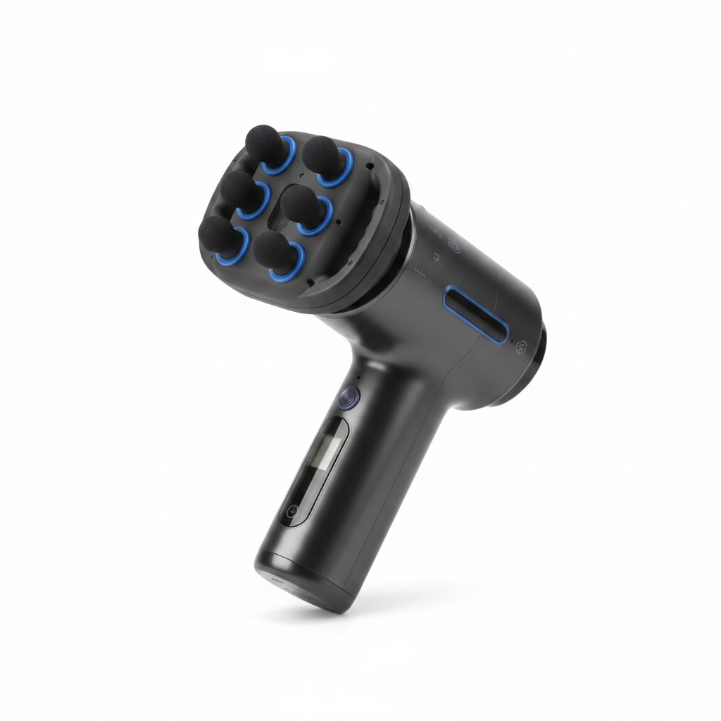 Pistola Masajeadora Profesional FZ-60 con 6 Cabezales r