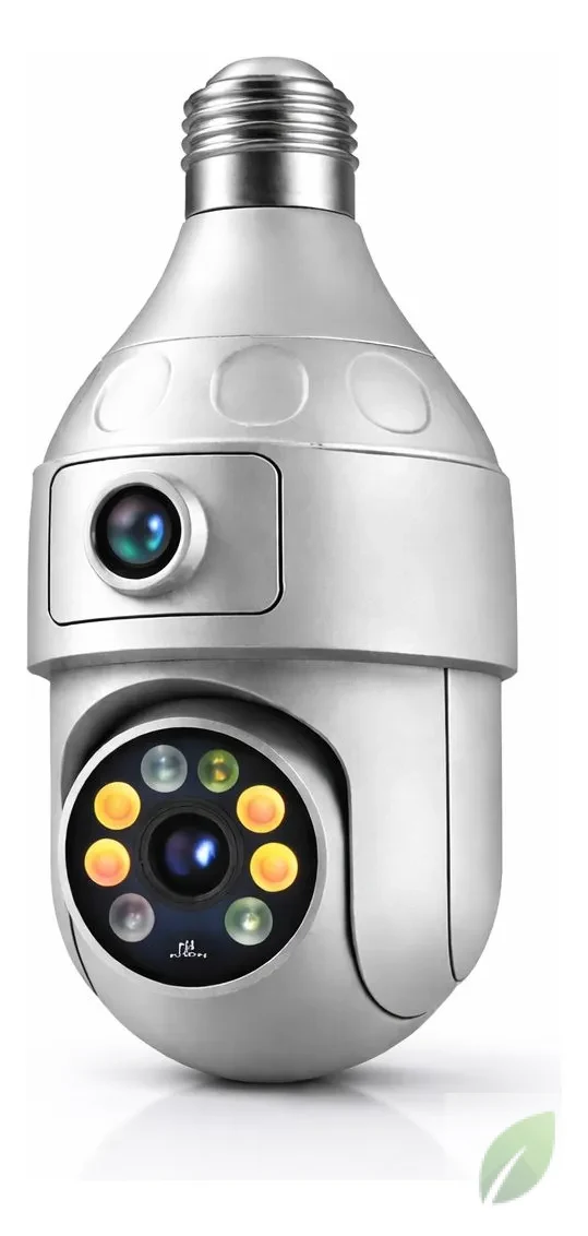 Cámara de Seguridad Bombilla E27 WiFi 5G PTZ 360° con Audio y Visión Nocturna