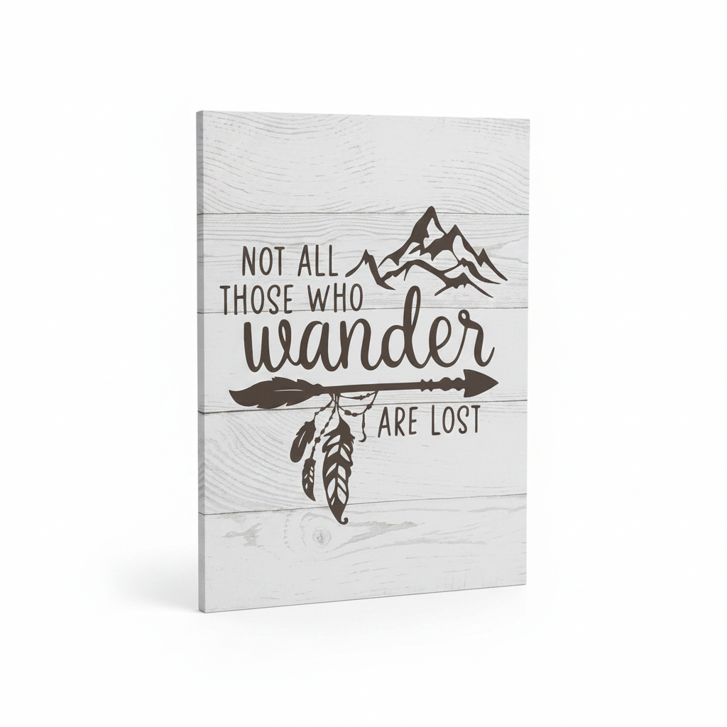 Arte de Pared 'Not All Those Who Wander Are Lost'