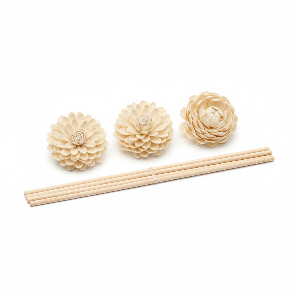 Flores Difusoras de Rattan: Aroma y Decoración