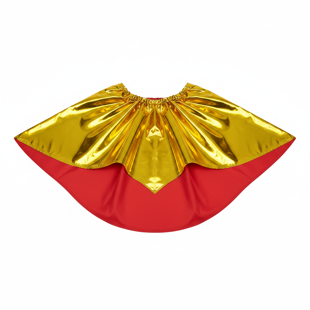 ¡Capa Dorada y Roja para Brillar!