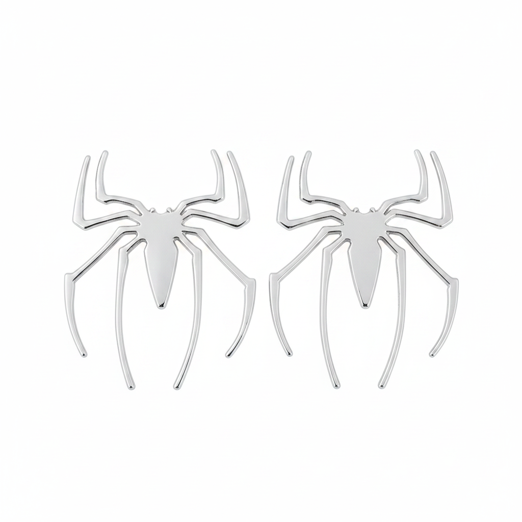 Emblema Metálico Araña "Spider Web" - Dale un Toque Único a tu Vehículo