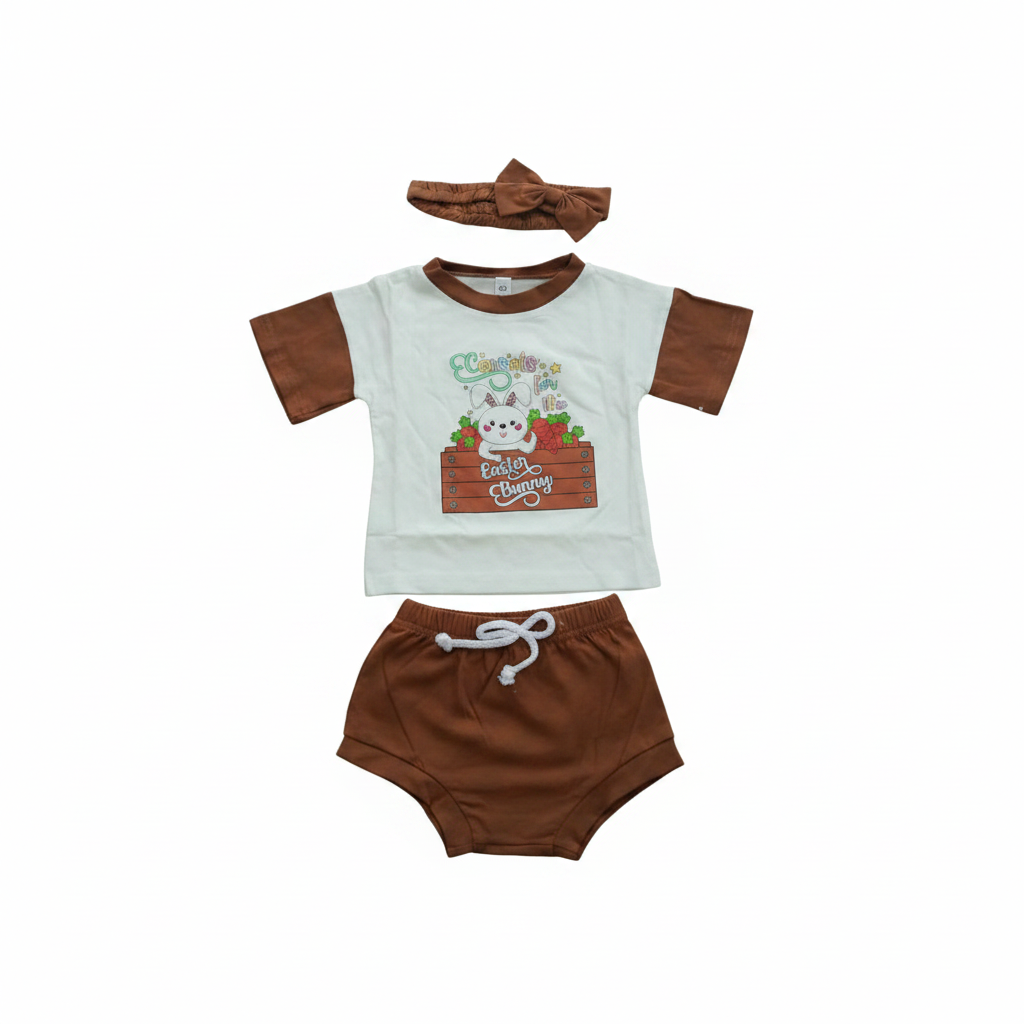 Conjunto de Bebé "Easter Bunny" con Diadema , SIZE 90