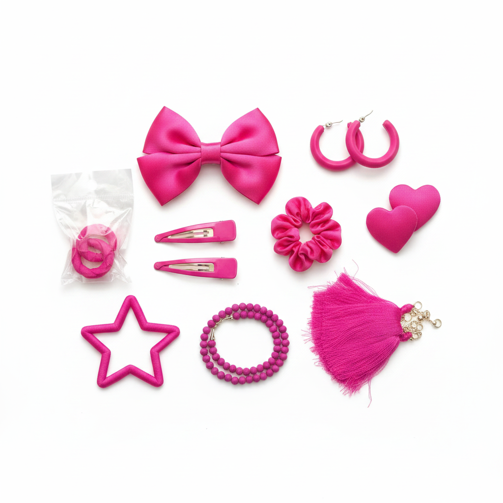 Set de Accesorios Rosados para Brillar