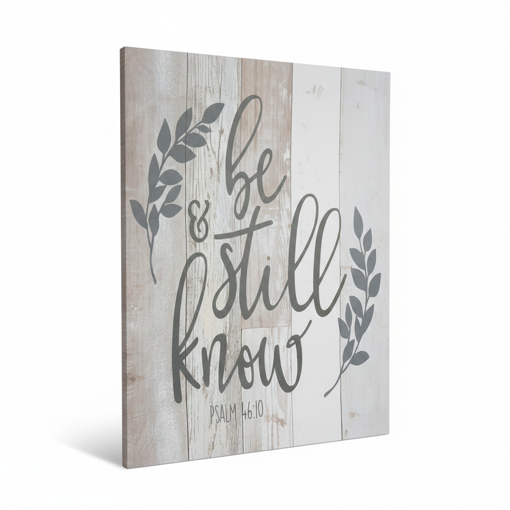 Arte de Pared "Be Still Know" - Salmo 46:10