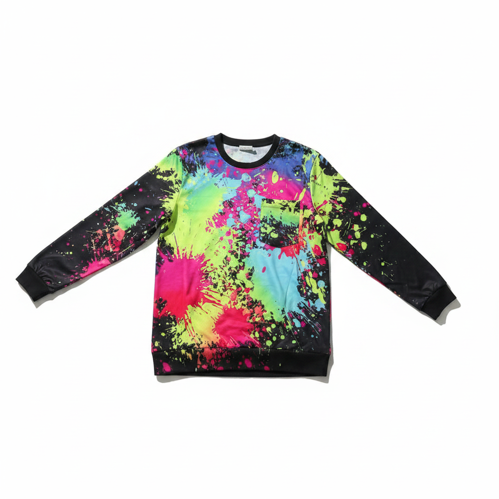 Camiseta Manga Larga Estampado "Spray Paint" , SIZE 12-14 anos
