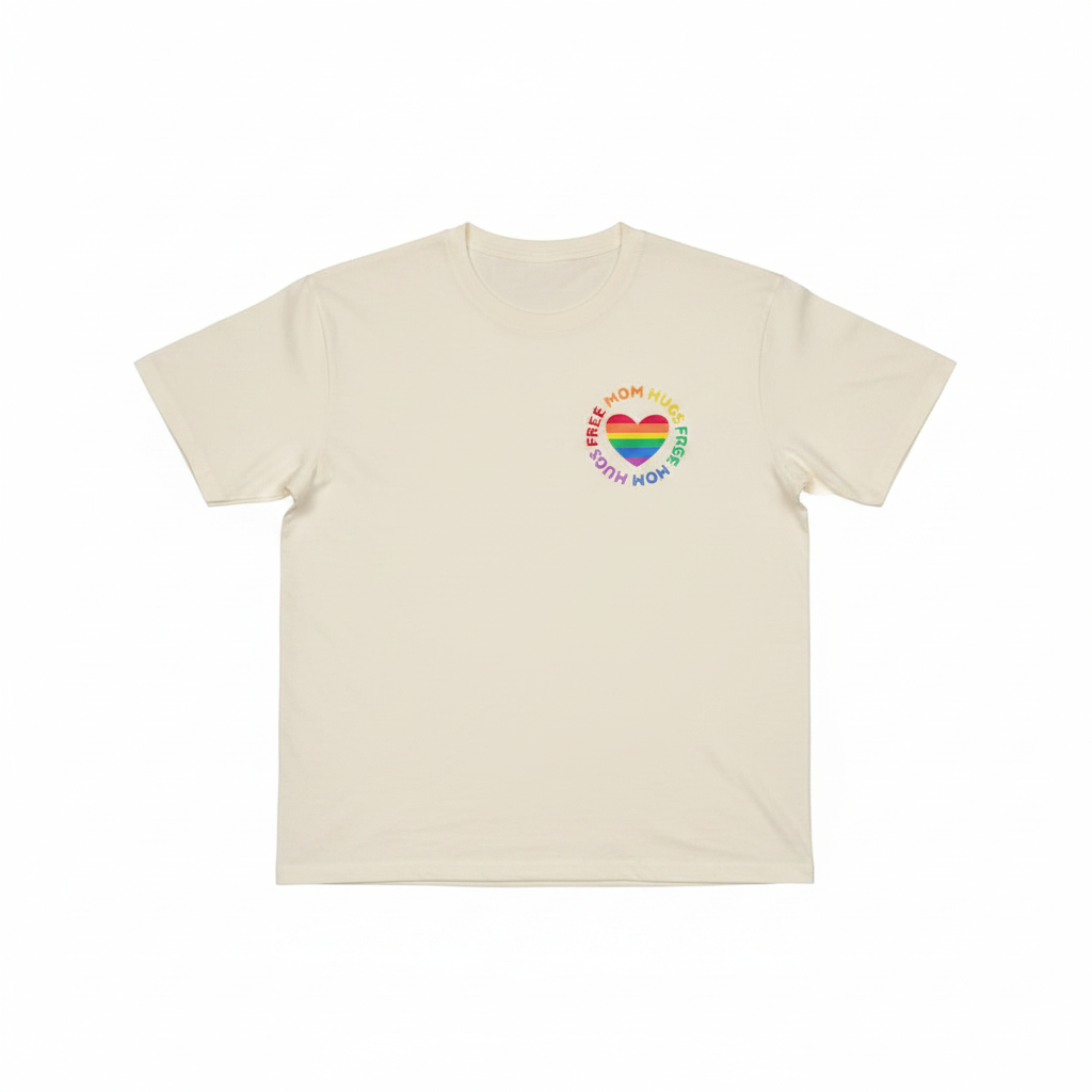 Camiseta "Free Mom Hugs" Arcoíris  Size L