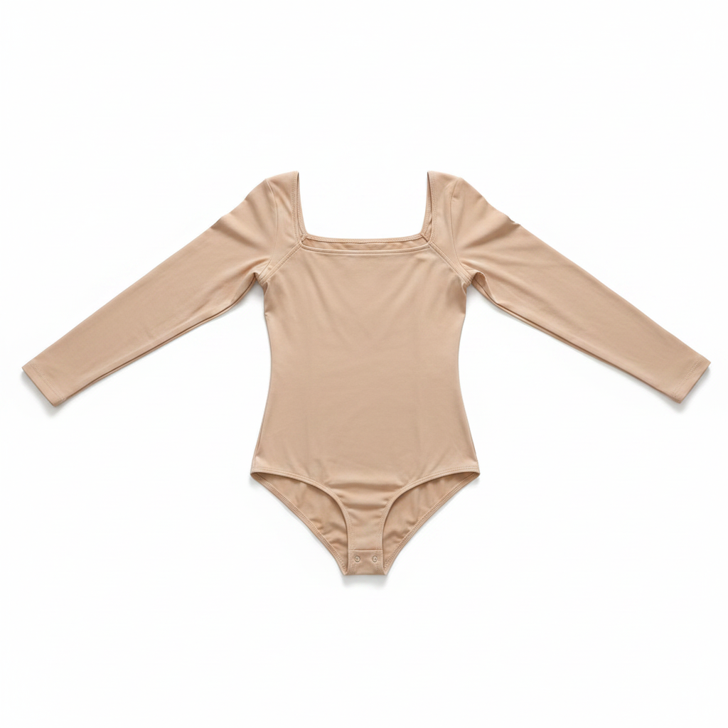 Body de manga larga con escote cuadrado  size M