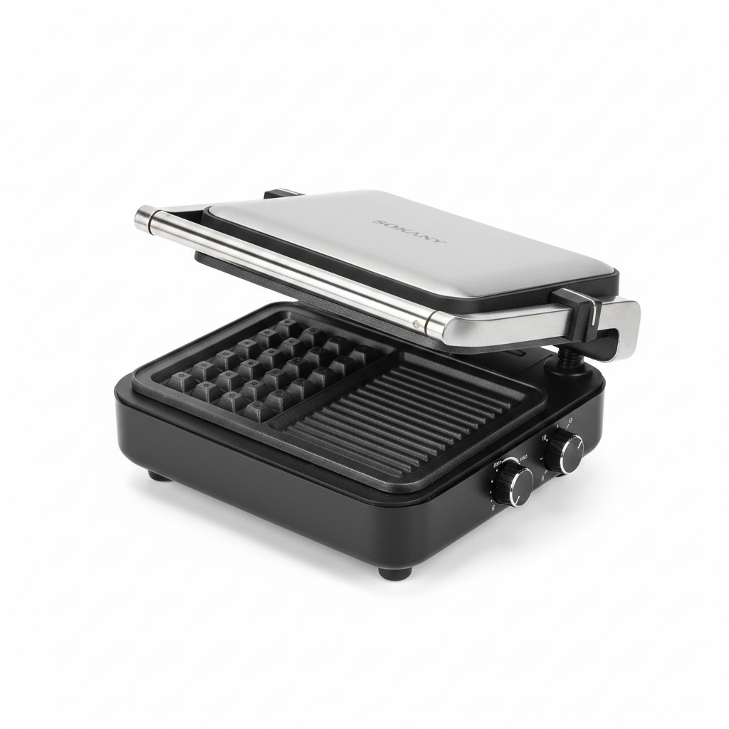 Máquina para hacer waffles y panes Neg Negro 1500W