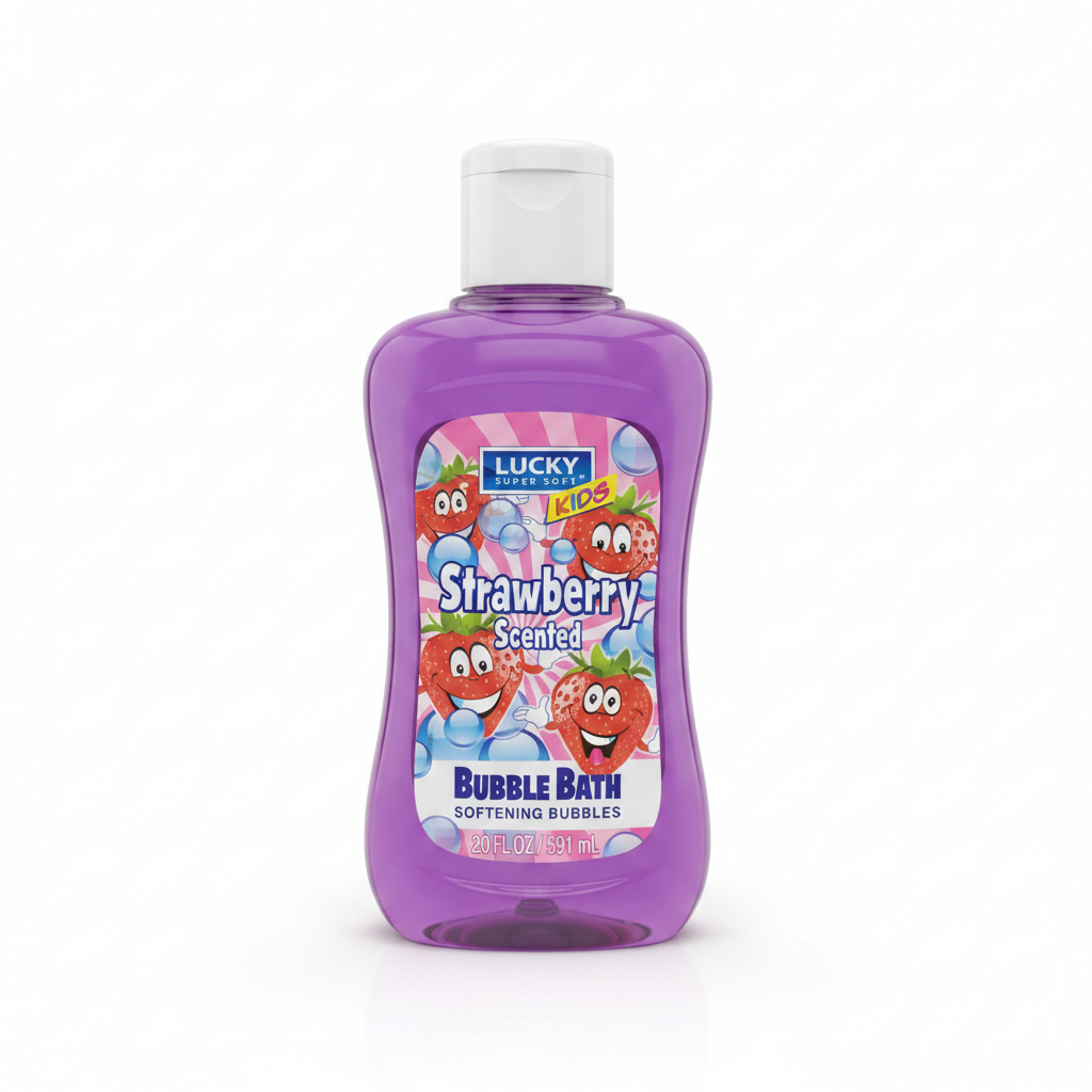 Baño de Burbujas Lucky Kids Fresa 20 FL OZ Ro Ros Rosado