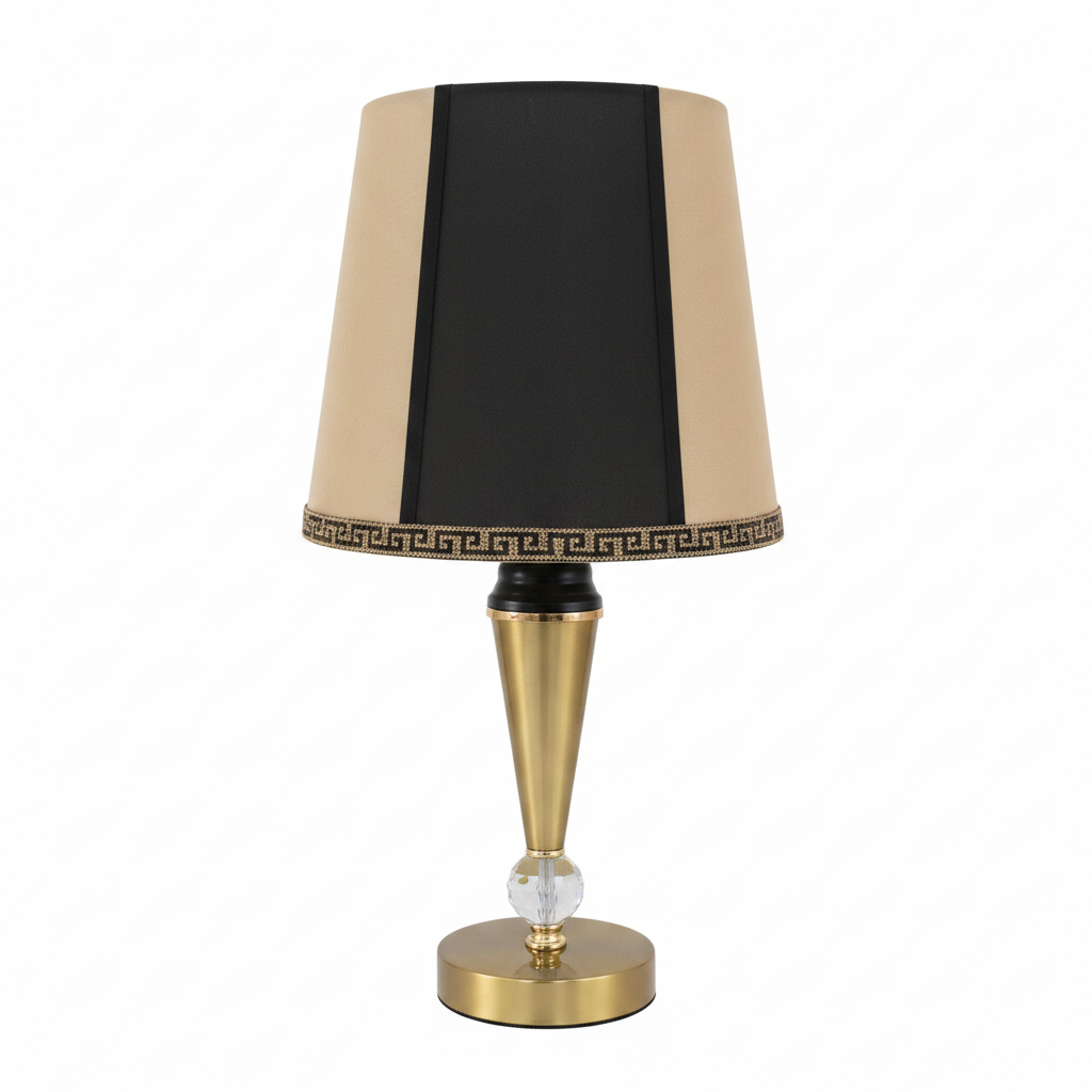 Lámpara de mesa dorada con cristal 2 20 20c 20cm