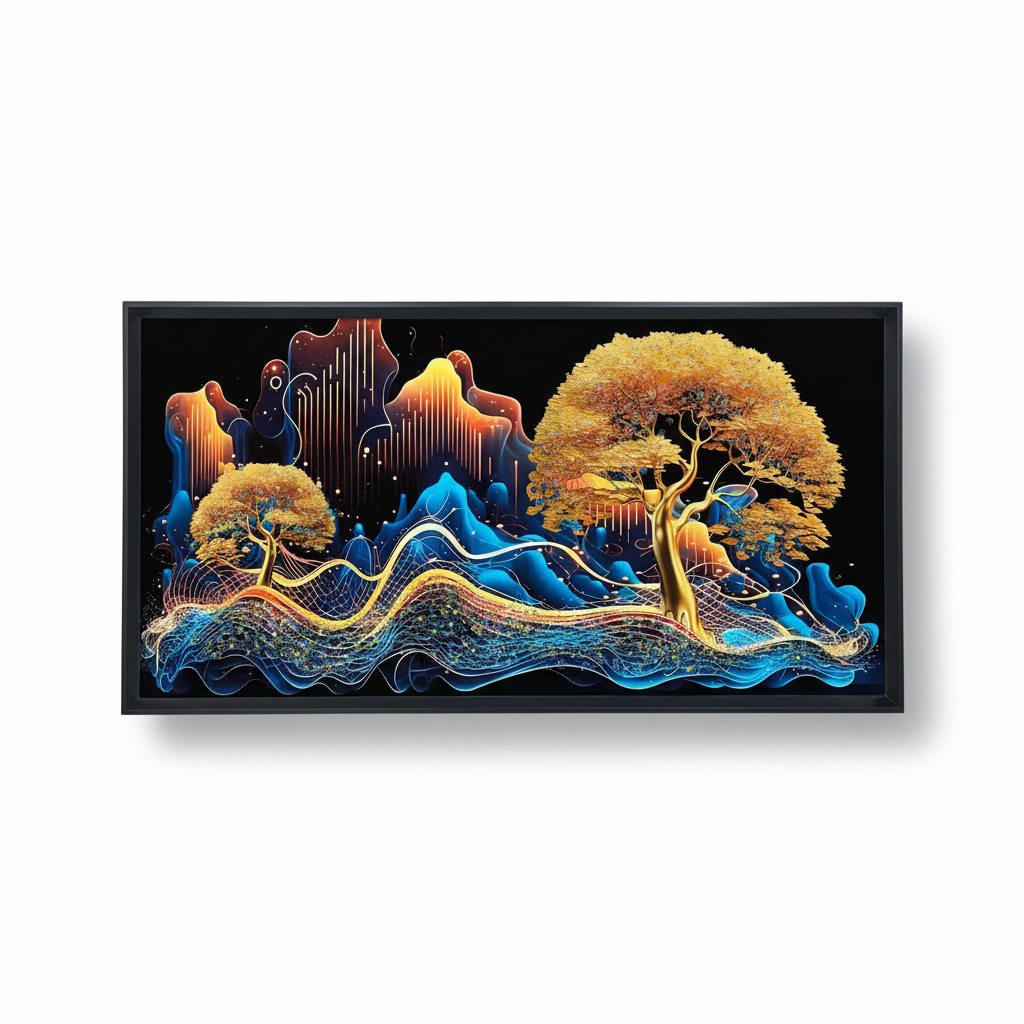 Cuadro Decorativo Árbol Dorado 2 20 20c 20cm