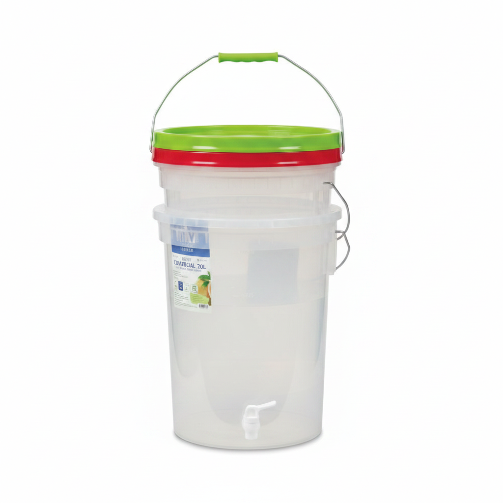 Balde Plástico con Dispensador 20 Litros