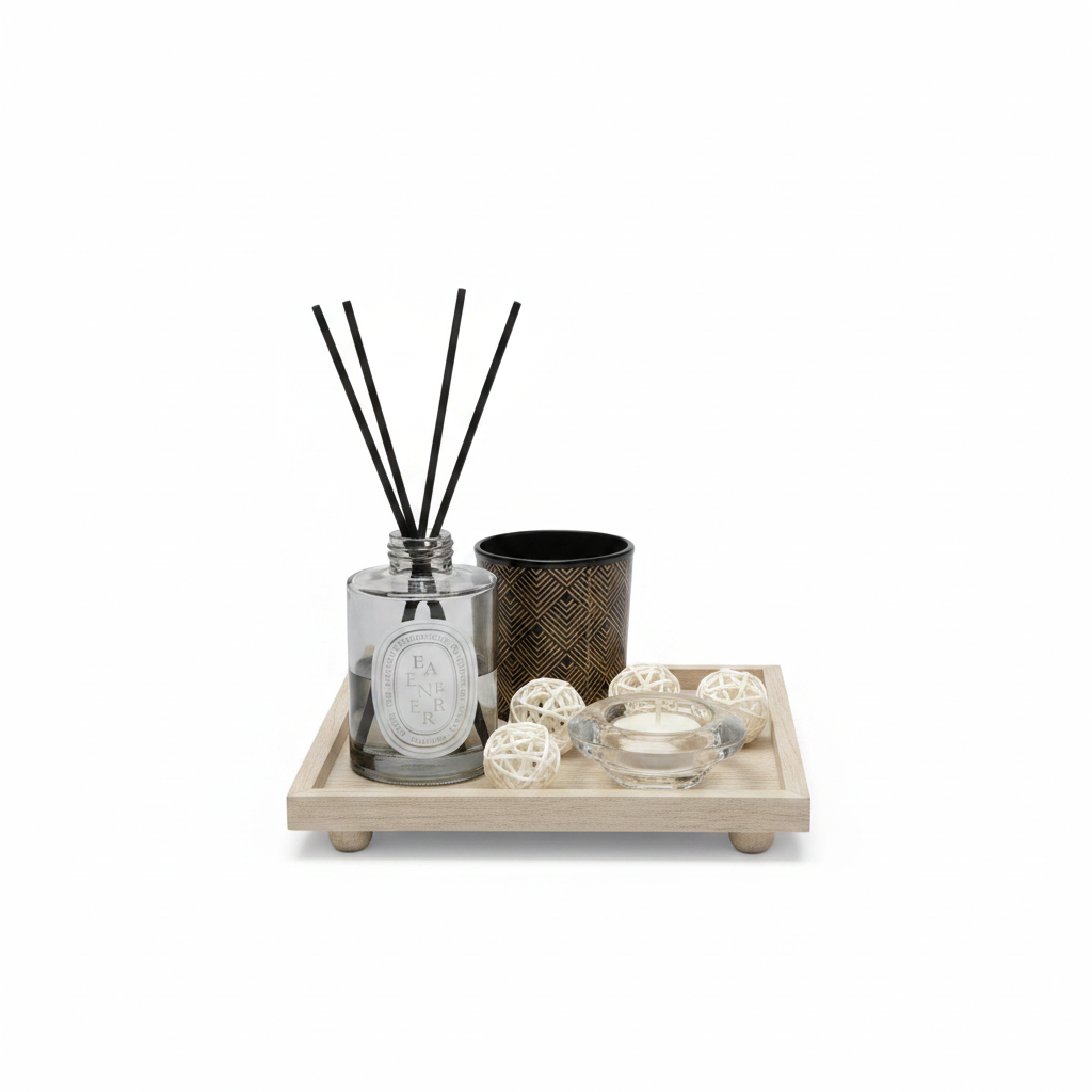 Set de aromas y velas decorativas