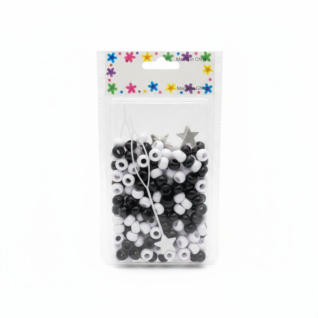 Cuentas para Trenzar y Redondas Blanco 5 5c 5cm