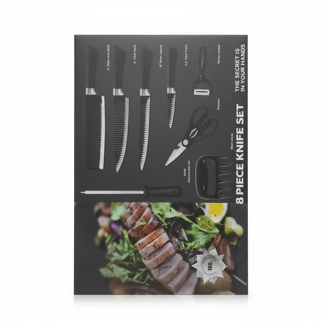 Set de 8 Piezas de Cuchillos para Cocina 8 Piece