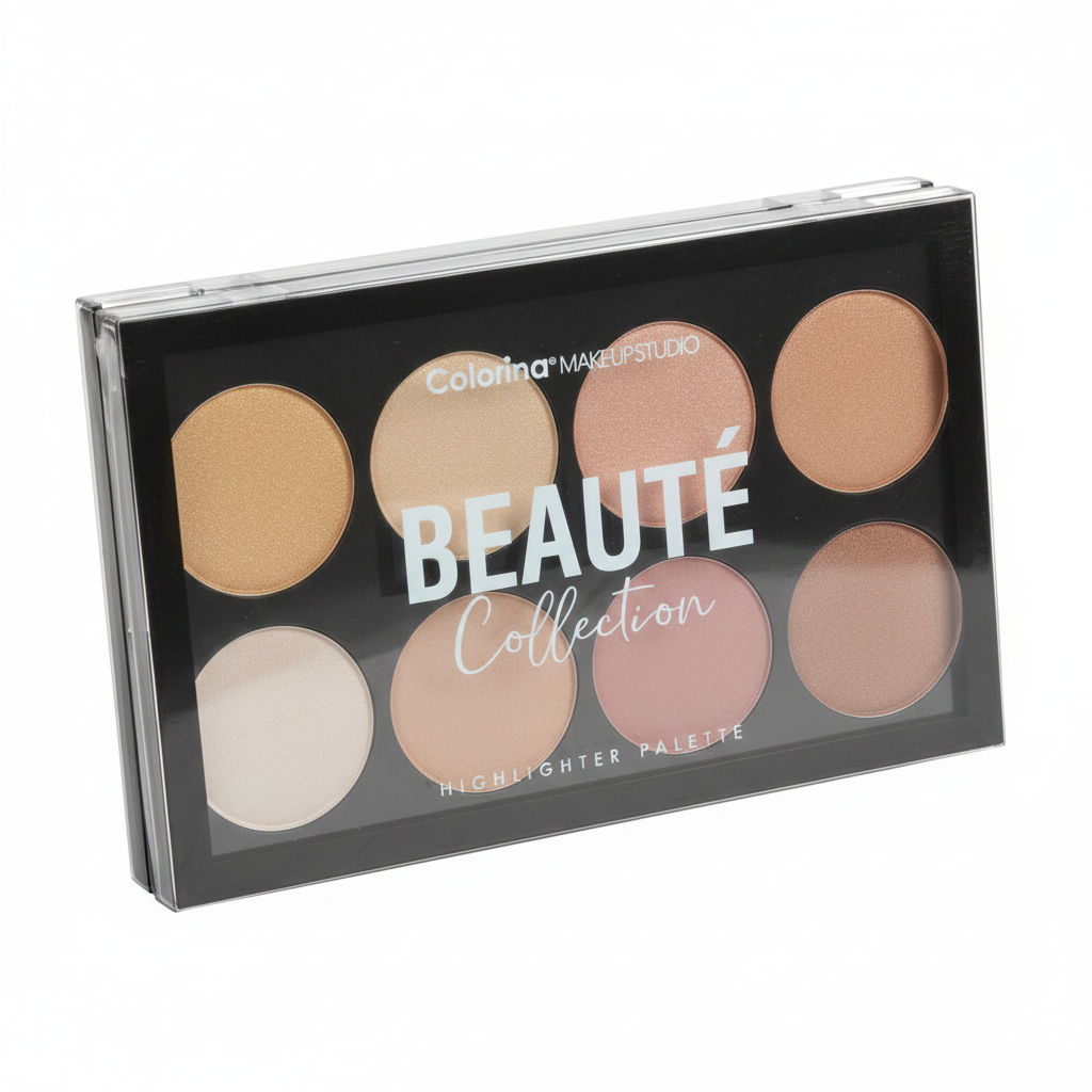 Paleta de Iluminadores Colorina Beauté Collection 8 8 i 8 il 8 ilu 8 ilum 8 iluminadores .
