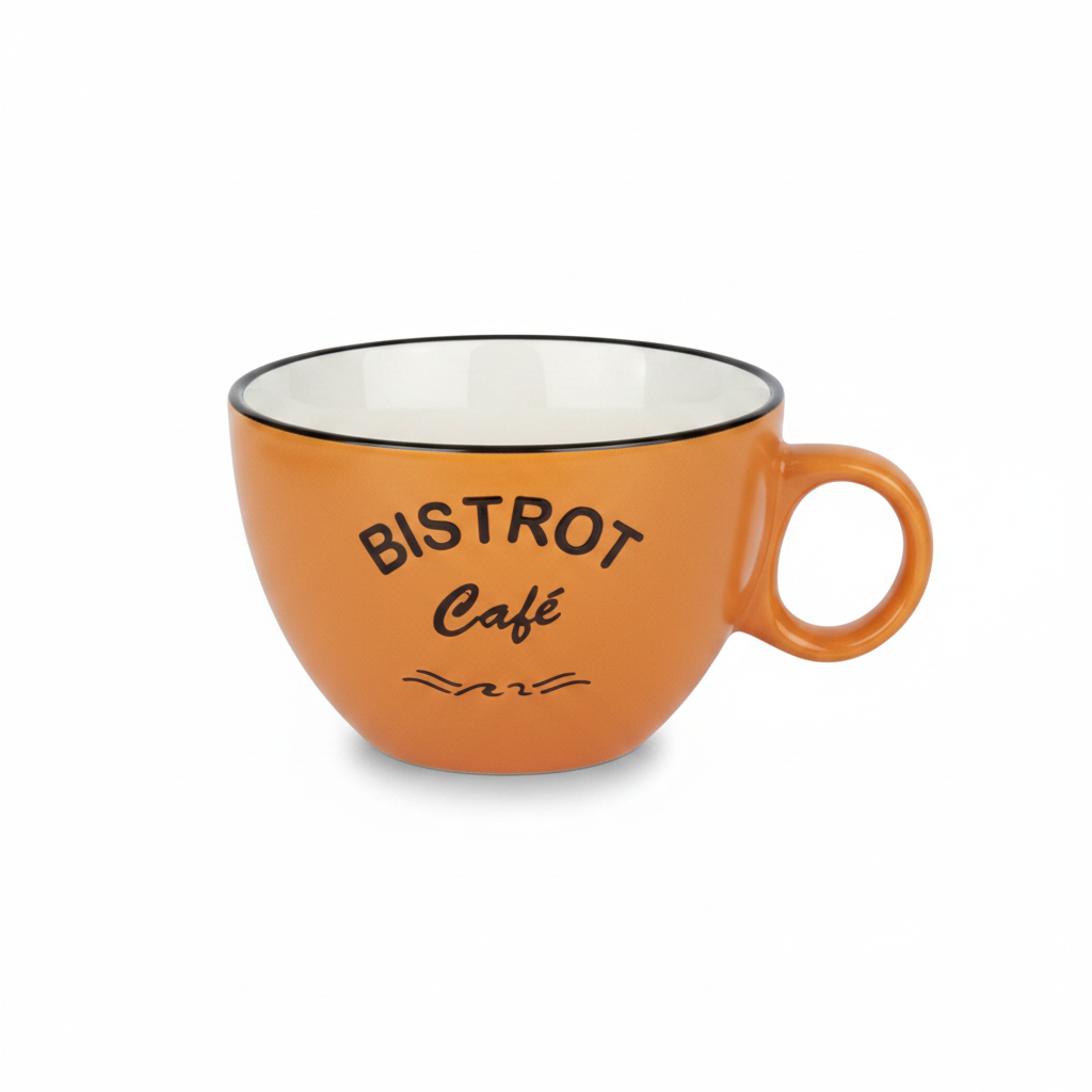 Taza Ceramica Bistrot Cafe Naranja