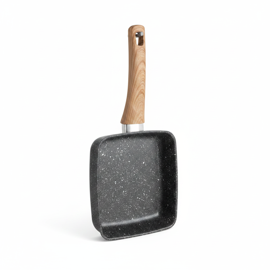Sartén antiadherente con mango de madera