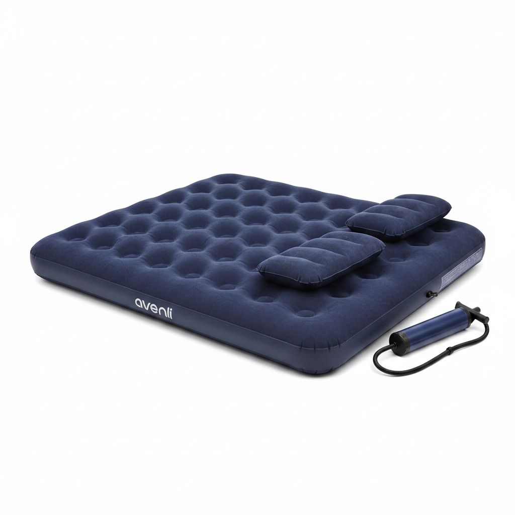 Colchón Inflable Avenli Navy Blue Cloudcoil con Bomba 203 x 152 x 22CM
