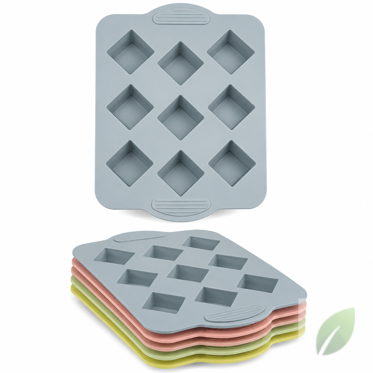 Molde de Silicona Cuadrado 8 Cavidades para Repostería