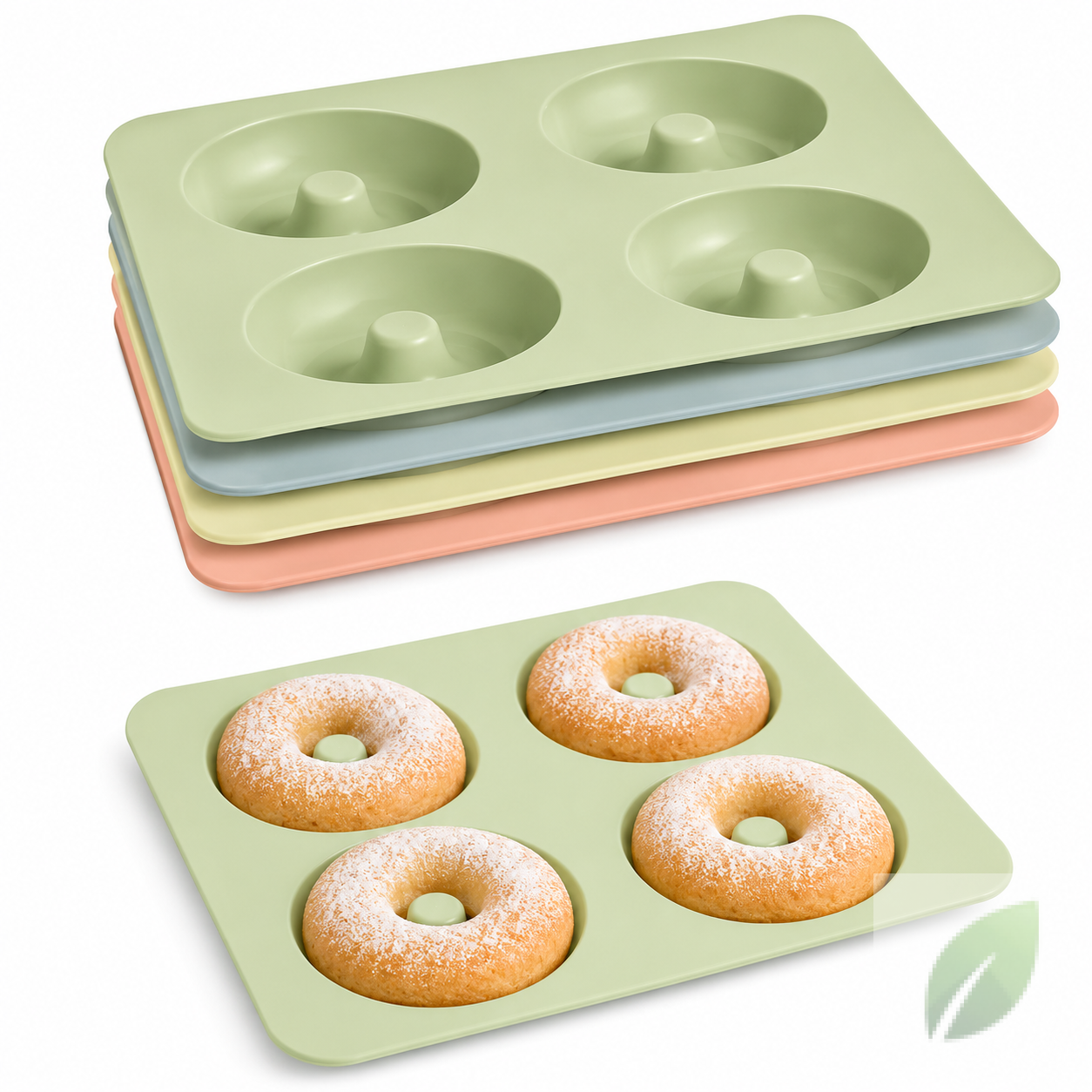 Molde de Silicona para Donas 4 Cavidades