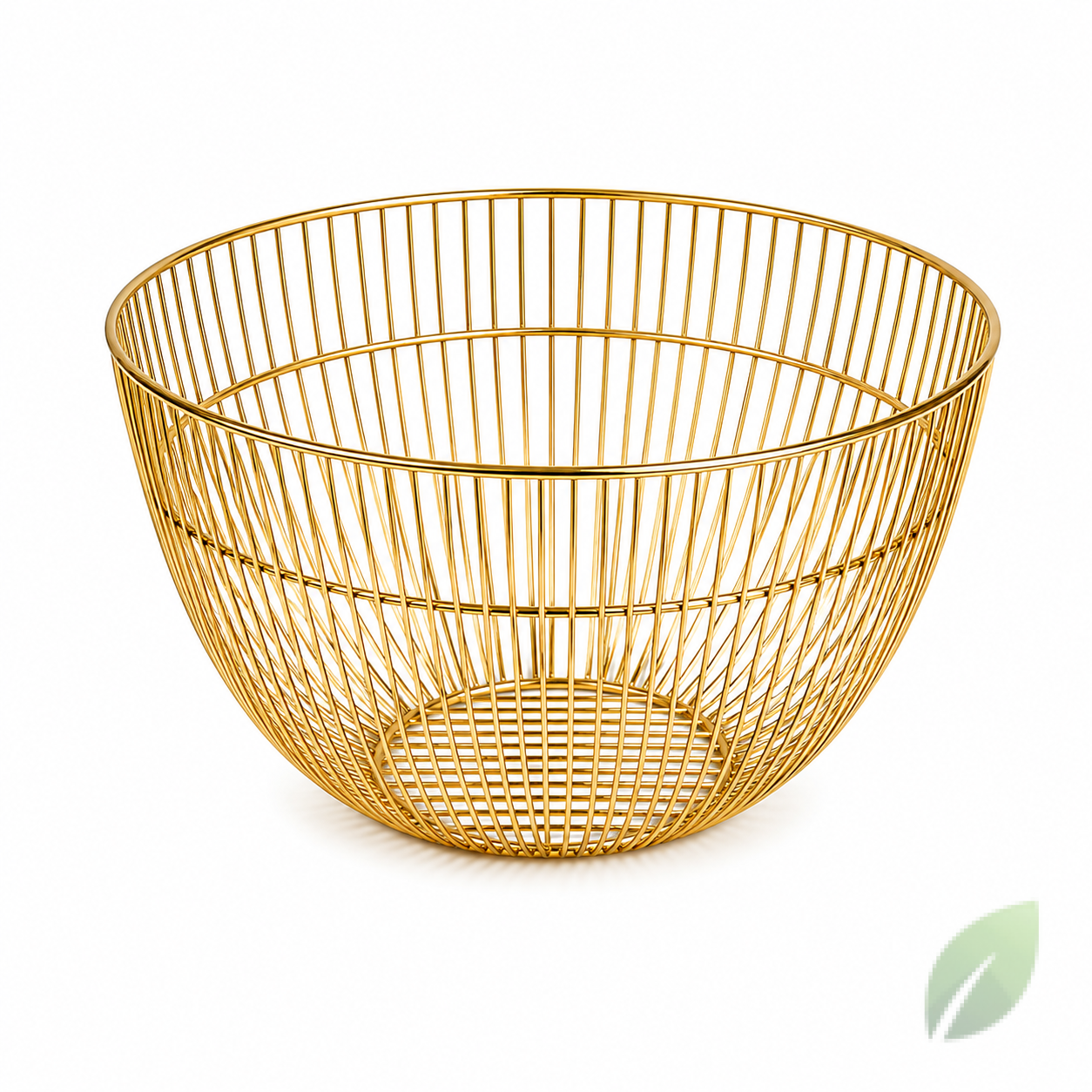 Cesta Metálica Decorativa Dorada Multiuso