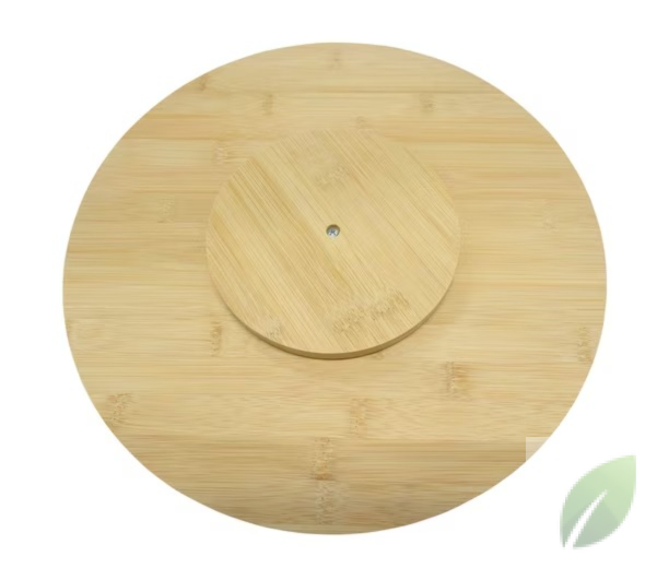 Tabla Giratoria de Bambú con Envase Multiuso