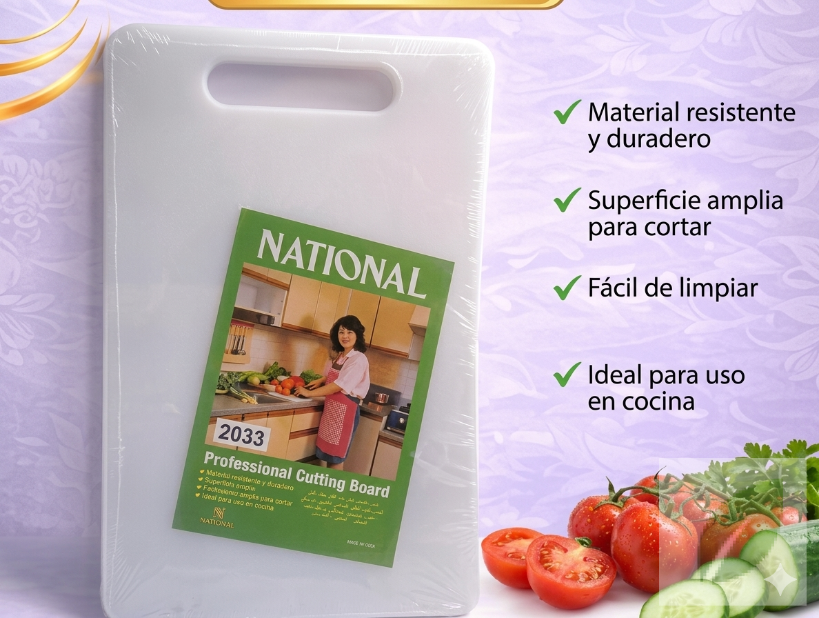Tabla de Picar Grande para Cocina Multiuso 44 x 27 cm