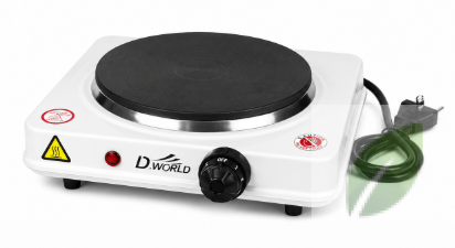 Estufa Eléctrica D.World 1500W de Una Hornilla