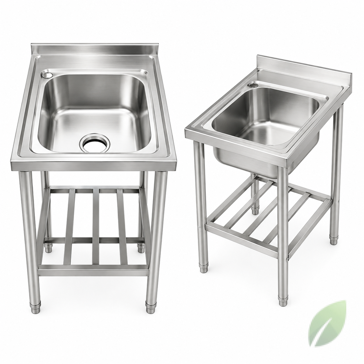 Fregadero de Acero Inoxidable con Base Metálica