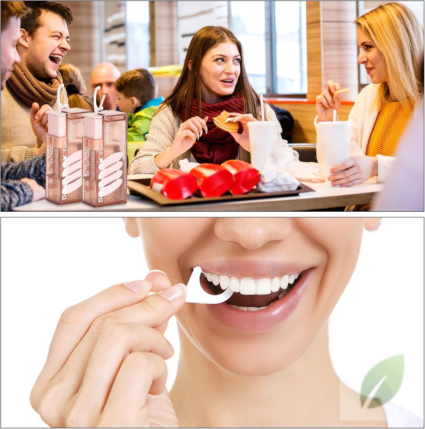 Dispensador Limpiador De Dientes Portátil Con Hilo Dental