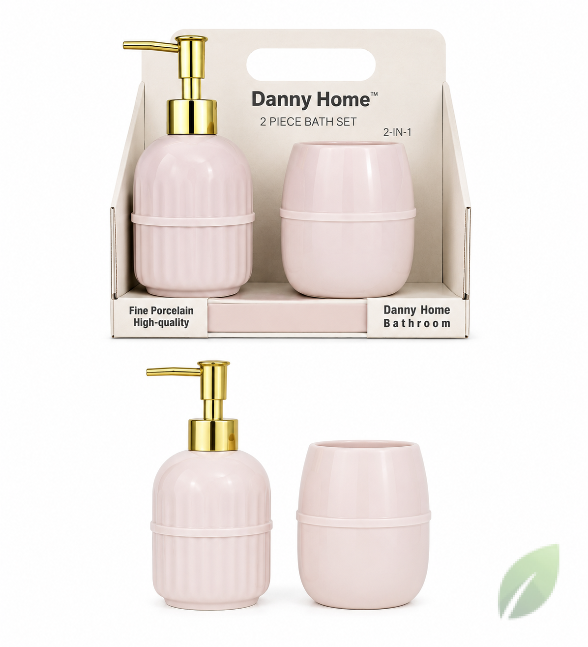 Set de Baño Danny Home 2 Piezas Rosado