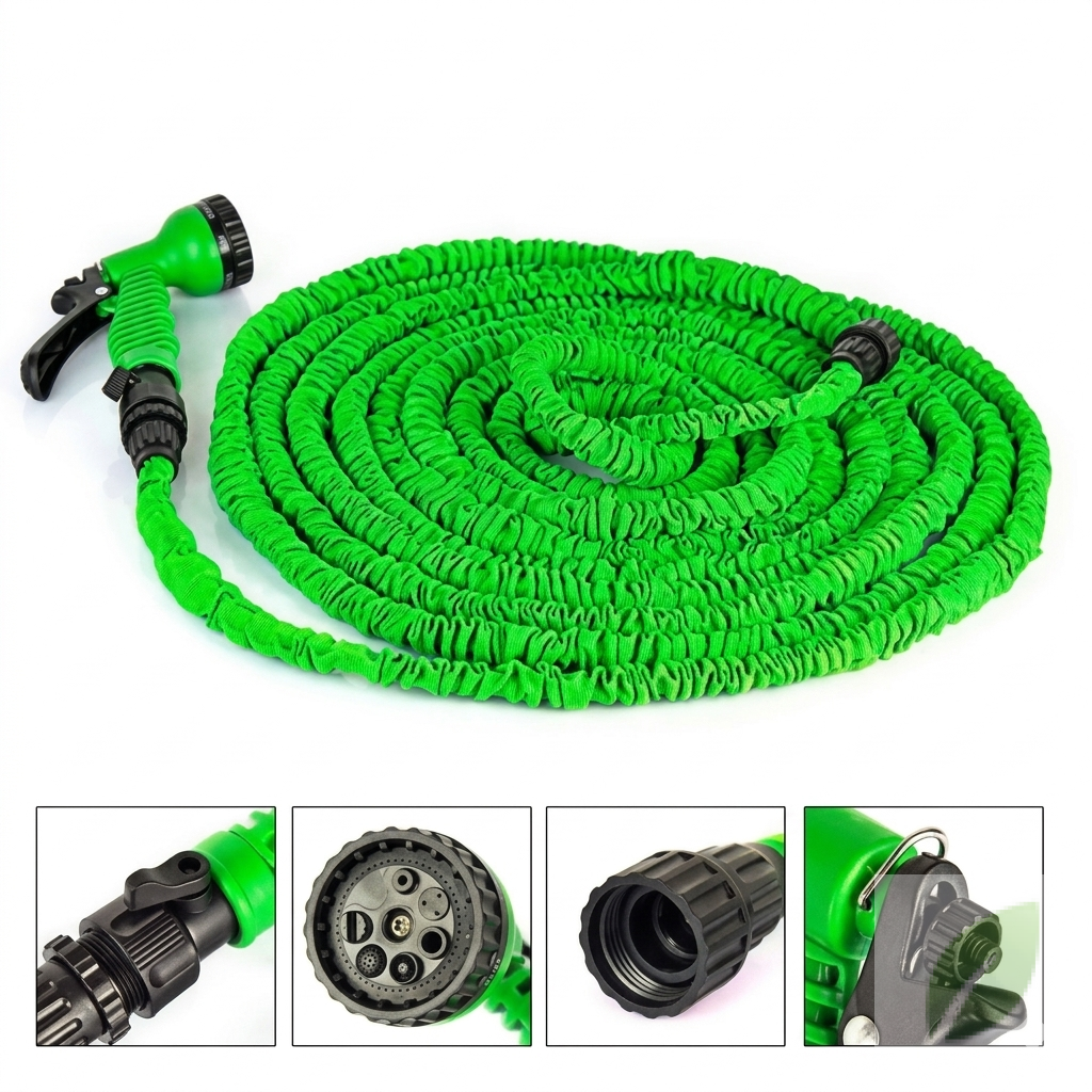 Manguera Retráctil Magic Hose 22.5M / 75FT con Pistola Rociadora