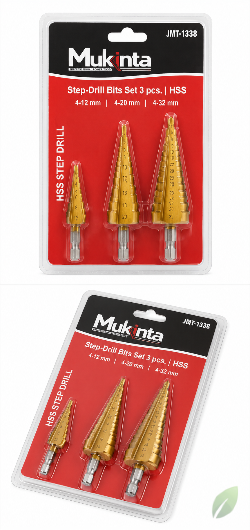 Set de Brocas Escalonadas HSS 3 Piezas Mukinta