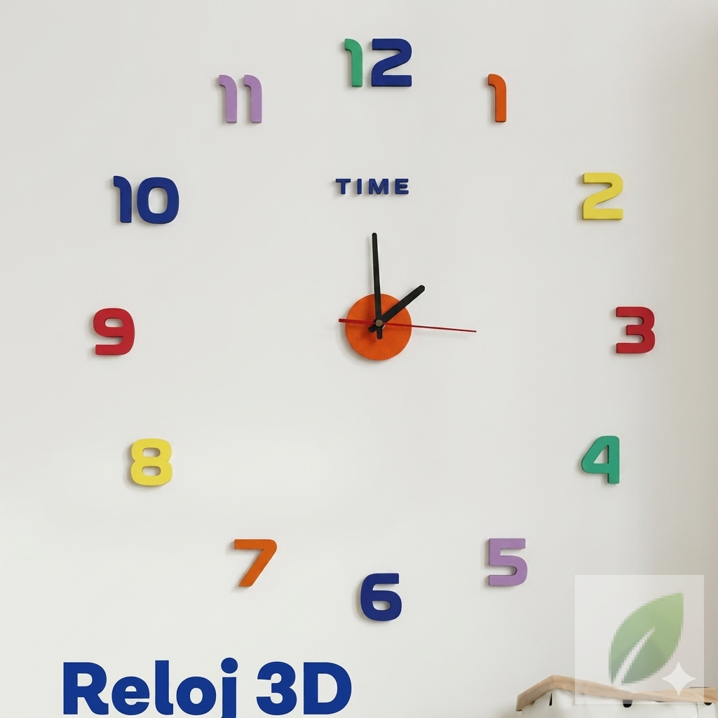 Reloj de Pared 3D Decorativo Moderno