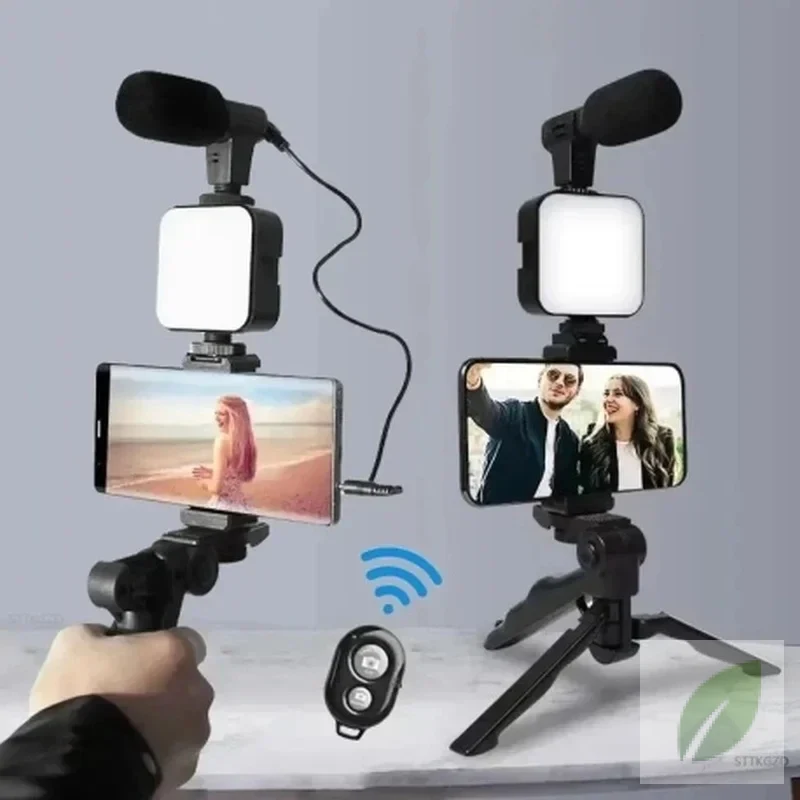 Kit Tiktoker con Micrófono, Luz LED y Trípode