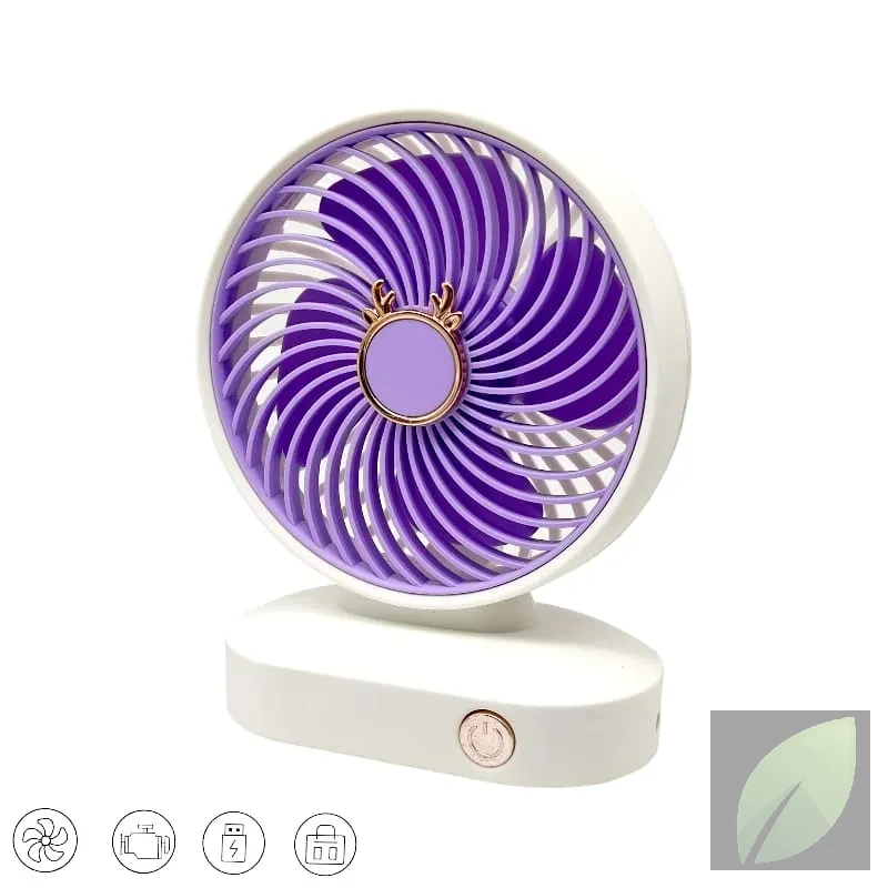 mini ventilador recargable y portátil para escritorio.