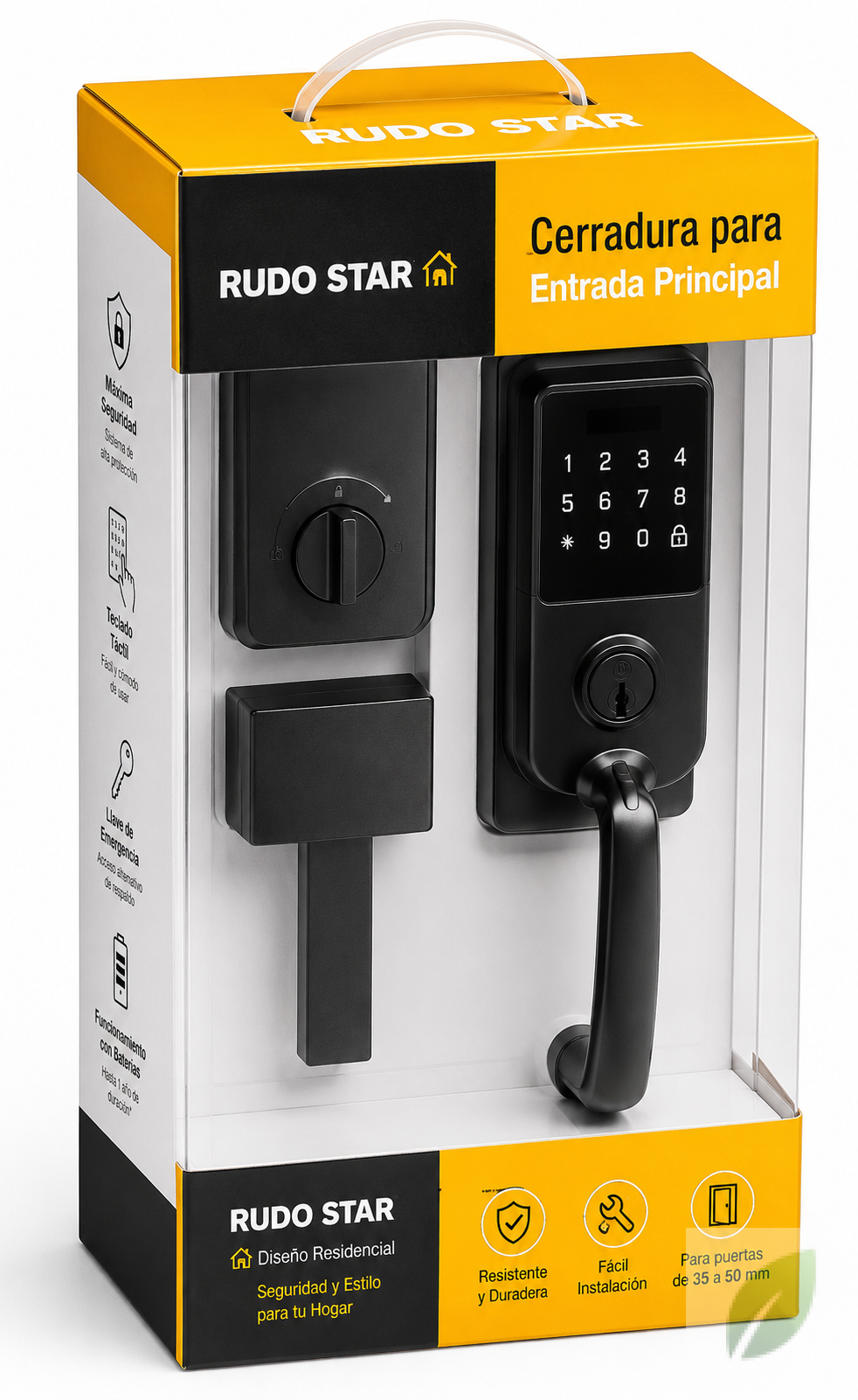Cerradura Digital Rudo Star para Entrada Principal