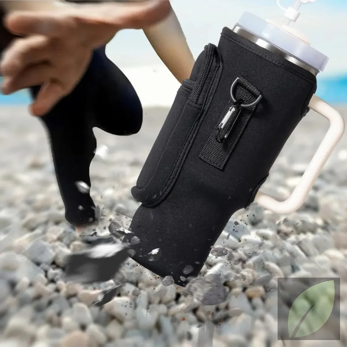 Bolso Neoprene para Vaso Stanley Negro