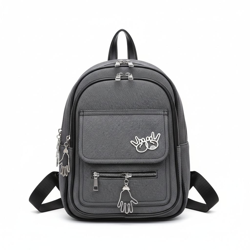 Mochila de Lona Gris Dolce Hogar