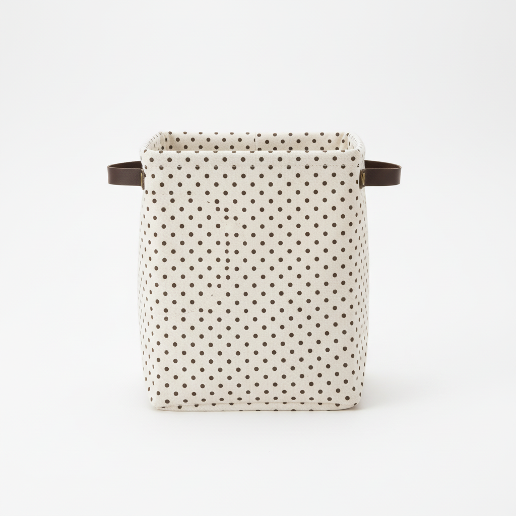 Contenedor de tela plegable con lunares