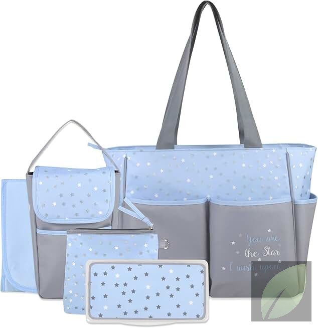 Bolsa Pañalera Tote 5 Piezas Sol, Luna, Estrellas - EcoMarket